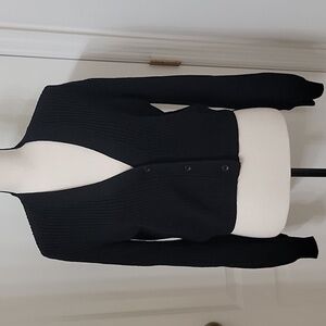 Melrose and Market Size XS Black Button Down‎ Short Cardigan, Long Sleeve, EUC